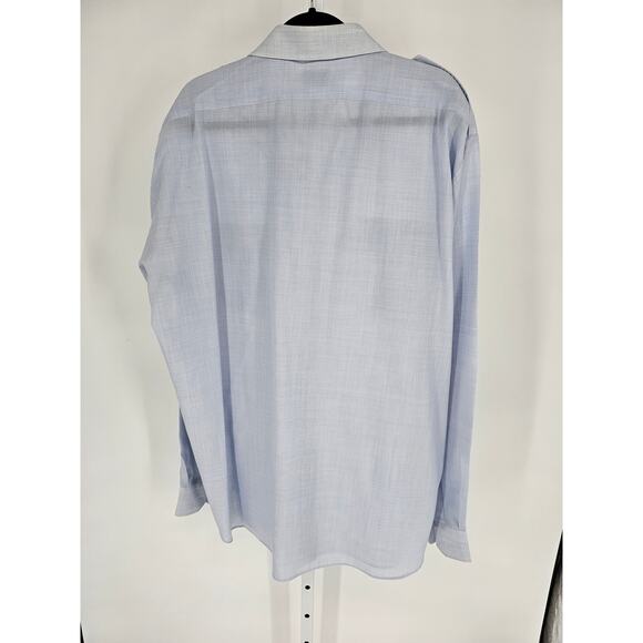 Lim's Men's Blue Classic Military Long Sleeve Button-Up Dress Shirt Size 2XL - Picture 3 of 3